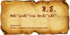 Mészáros Brúnó névjegykártya